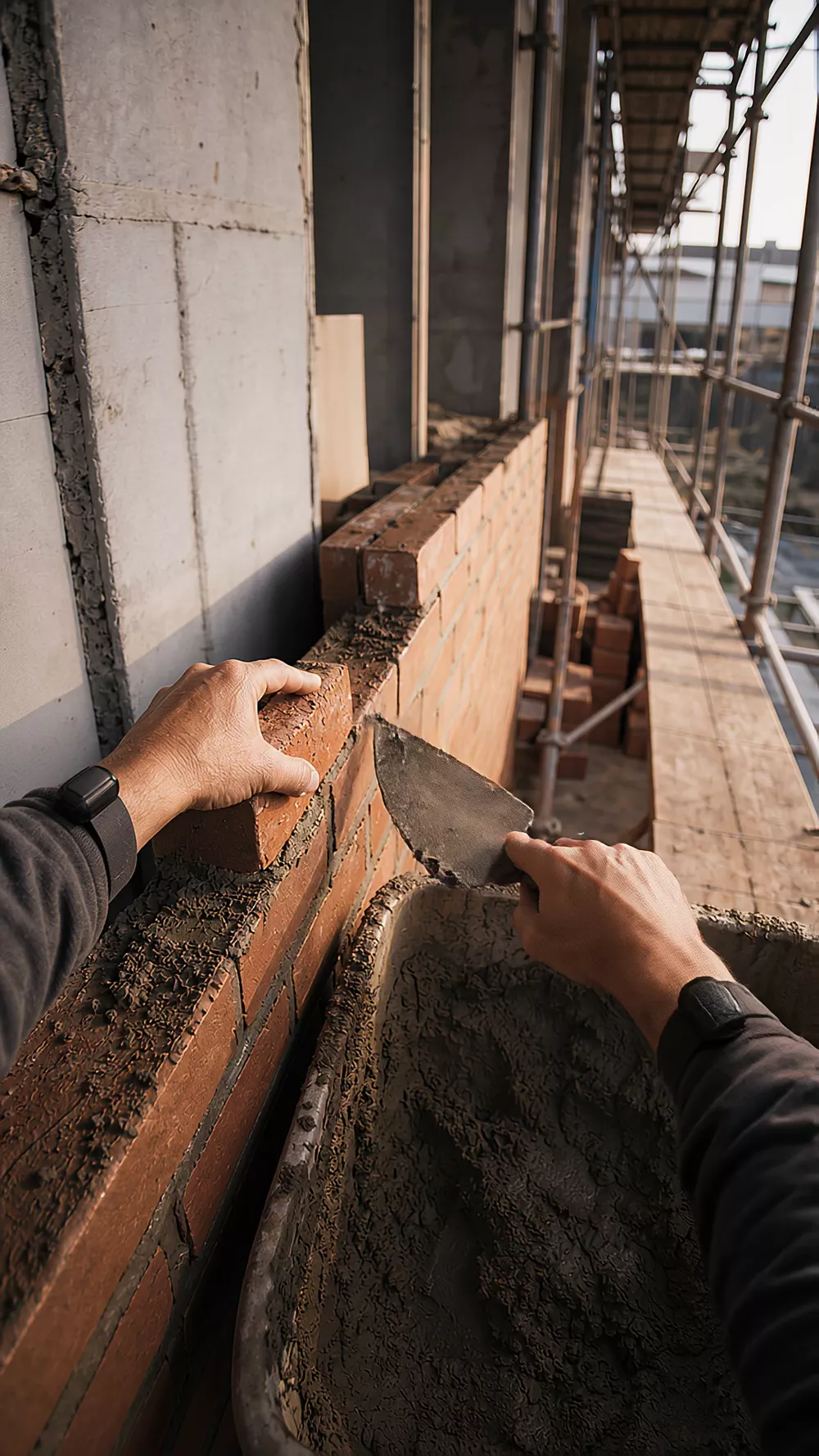 First-person capture: Bricklaying
